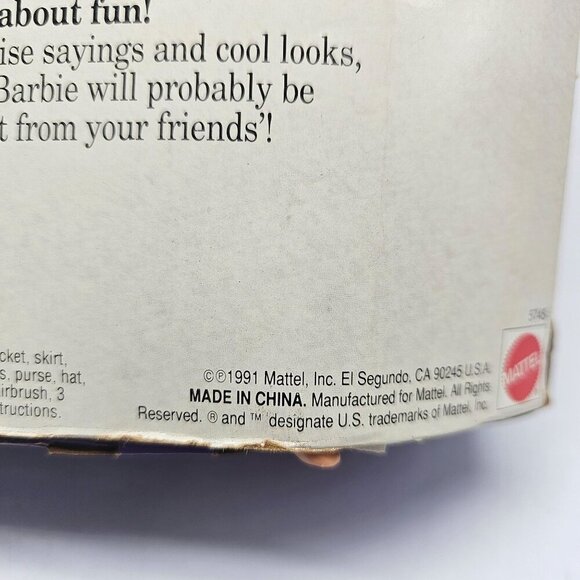 Teen Talk Barbie Doll Mattel 1991 New In Box Talking Feature Collectible READ ME - Picture 8 of 9